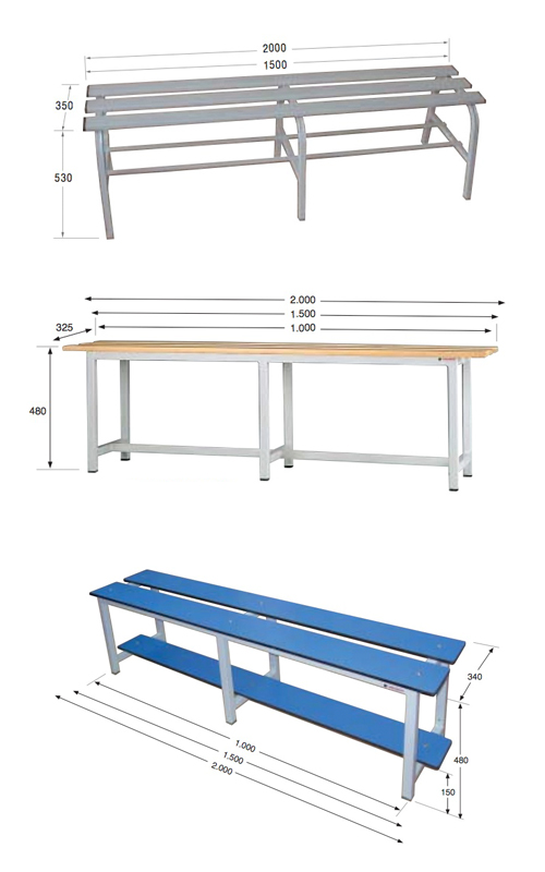 Bancos para vestuarios